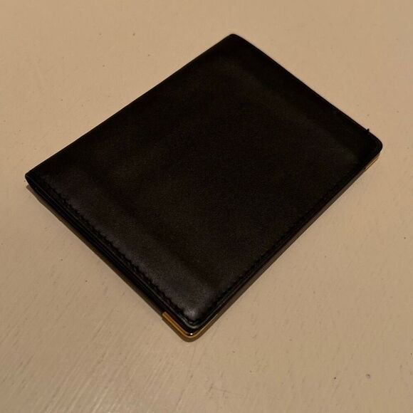 Dunhill Compact Bifold Cardholder ID Wallet Black Leather Minimalist Quiet Luxe - Picture 10 of 11